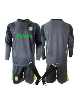 Aston Villa Golmanski Dječji Domaci Dres kompleti 2025-26 Dugim Rukavima (+ kratke hlače)